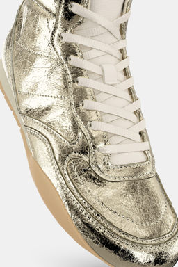 METALLIC-EFFECT HIGH-TOP TRAINERS - Zara фото 7