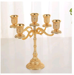 Подсвечник на 5 свечей золото 23 см / 305G /уп 48/ - Галеонтрейд фото 2