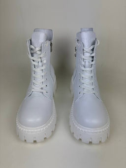 Ботинки 346.чанкиw. Белый бартон уценка