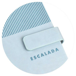 Ежедневник недатированный ESCALADA, А6+, 120 л., арт. 64023/ 20 ГОУТСКИН ГОЛУБОЙ  фото 9