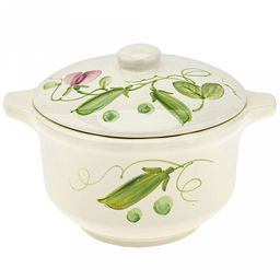 Бульонница керамическая "Буль-буль" 0,5л, д13см, h11,5см, "Горошек", с крышкой (Россия)