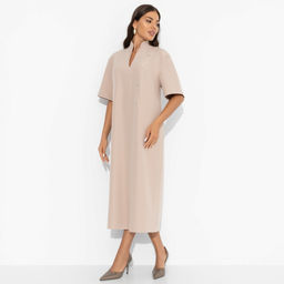 Платье со съемным объемным декором Сияние глянца (nude) - Charutti фото 6