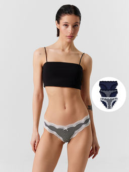 Трусы слипы женские в наборе, 3 шт