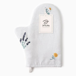 Варежка-прихватка Этель. Полевые цветочки, 20?27 см, рогожка 176 г/м?, 100% хлопок