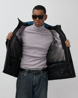 Горнолыжная куртка мужская зимняя черного цвета 7611Ch - Mtforce фото 8