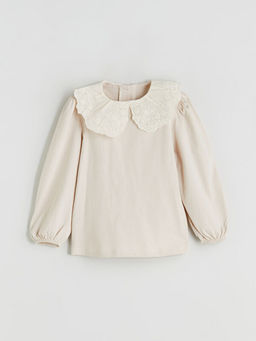 Bebe Yaka K?z Bebek Bluz ve Pantolon 2li Tak?m