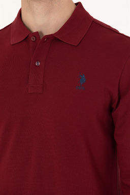 U. S. Polo Assn / Мужской бордово-красный базовый свитшот - U.s. polo assn фото 7
