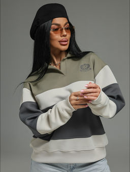 Тринити свитшот женский (оливковый)