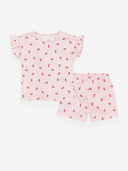 K?z Bebek ?ortlu Pijama Tak?m?