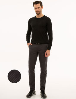 Antrasit Slim Fit Kanvas Pantolon