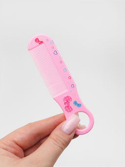 Цена за 5 шт. Набор с зеркалом и расчёской «Вишня», 12×6.1 см, розовый