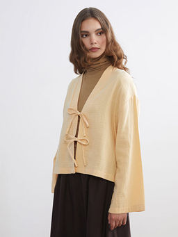 V Yaka Oversize M?slin Kad?n Kimono