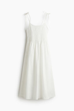 Vestido nido de abeja con tirantes de lazo - H&m фото 2
