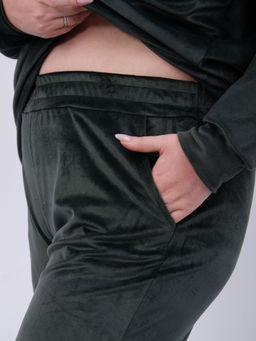 Костюм Велюр 5 тёмно-серый, велюр - Малина фото 29