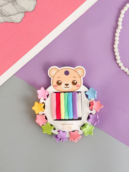 Цена за 6 шт. Набор для волос «Солнышко», 16 шт.: 6 резинок, 10 крабиков, звездочка