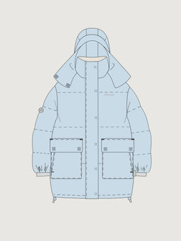 Куртка п4з10226 лед