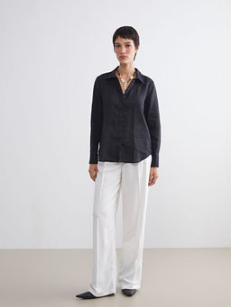 %100 Keten Kad?n G?mlek