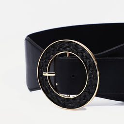 Ремень женский, ширина 7 см, на резинке, пряжка металл, цвет чёрный - Simaland фото 2