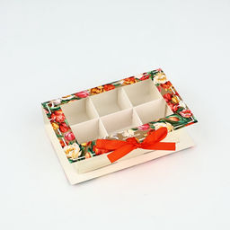 Цена за 5 шт. Коробка под 6 конфет с ячейками «Самой прекрасной» 14.5×9.5×3.5 см