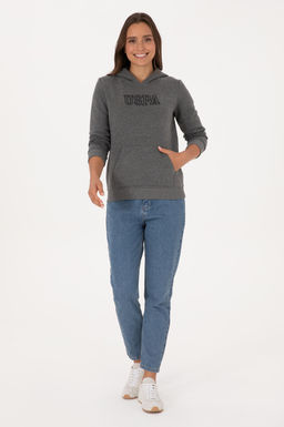 Kad_n Antrasit Melanj Basic Sweatshirt Sepette S_rpriz _ndirim - U.s. polo assn фото 4