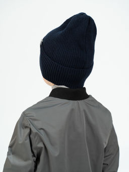 Шапка вязаная темно-синияя Ш-113 (52-54)