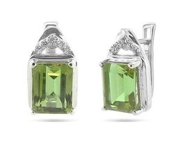 Серьги из серебра султанит, Агафья
