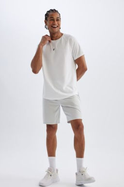 DeFactoFit Gri Slim Fit Dar Kesim Sporcu Standart Paca Sort