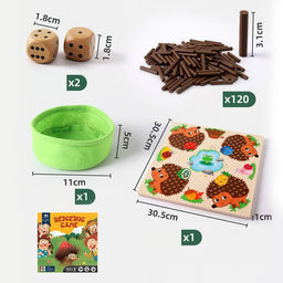 Детская развивающая доска для счёта «Ёжики» 30.5×30.5×1 см