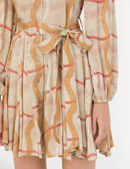 Bej Comfort Fit Dokuma Elbise - Pierre cardin фото 7