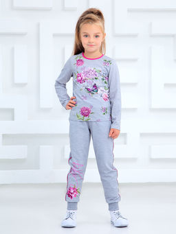 Футболка с длинным рукавом "Жизель",серый