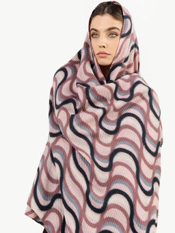 Большой, мягкий, тонкий и очень нежный двусторонний палантин с рисунком - Tantino фото 3