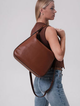 Сумка кожаная на плечо Azaro 30925 коричневый