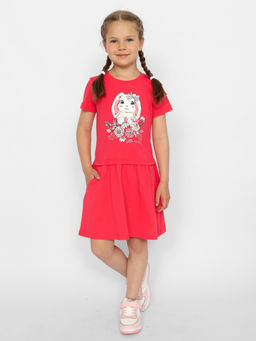CRB wear/CWKG 63412-25 Платье для девочки,малиновый/Ex.Cherubino  фото 2