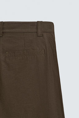 PANTAL?N WIDE FIT PLIEGUES / Marr?n chocolate - Zara фото 9