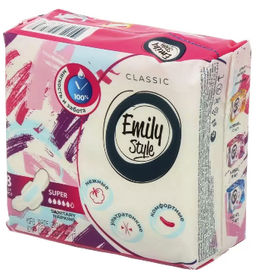 Emily Style CLASSIС Прокладки SUPER 8шт Ультратонкие, удлиненные / арт-2857 /