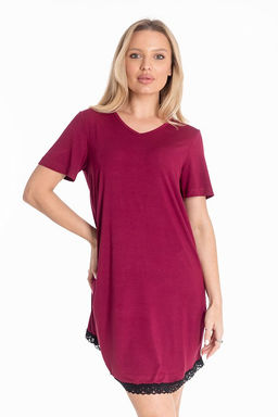 Сорочка М325085Пб бордовый