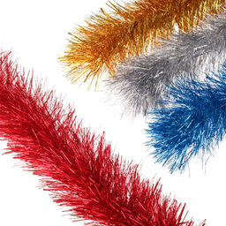 Цена за 10 шт. Мишура новогодняя «Праздничная» d=15 см, L-200 см, МИКС