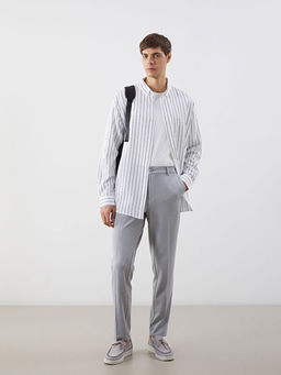 Slim Fit ?izgili Erkek G?mlek