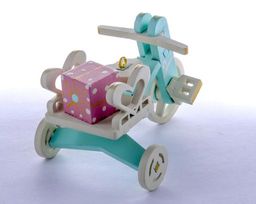 Елочная игрушка - Детский велосипед с багажником 56GG64-25804 Heart - Idh фото 3