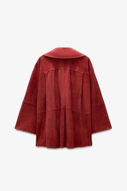 LIMITED EDITION SUEDE LEATHER POCKET SHIRT - Zara фото 5