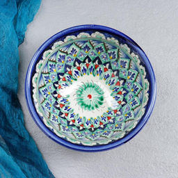 Бульонница узбекская Риштанская Керамика, 1 л, d=18 см, МИКС