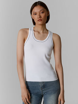 Топ женский белый с широкими бретелями