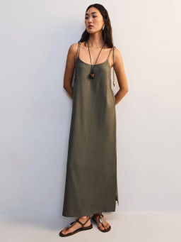 Сарафан изо льна с декоративными бусинами ZR2605012903-13 / Zarina