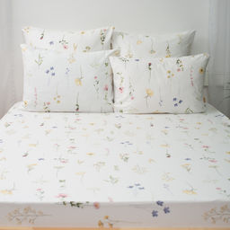 КПБ 2,0 спальный (с простыней на резинке 160х200х25, 2 наволочки 50х70), Ботанический сад Пододеяльник на молнии 177х217; простыня на резинке 160х200х25, наволочка 50х70 - 2шт. - Традиция фото 8