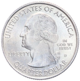 Монета 1/4 доллара (25 центов) 2018 года D США Национальные парки  №41 Национальное побережье живописных камней