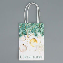 Пакет крафтовый Роскошь Нового года, 15 10 6 см - Дарите счастье фото 7
