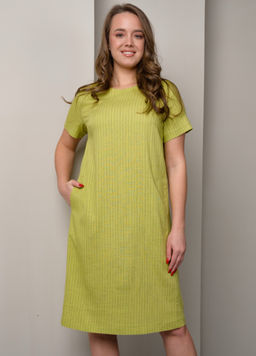 100% ЛЁН Базовое платье прямого силуэта