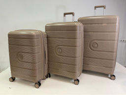 Набор из 3-х чемоданов с расширением 23105 Светло-серый