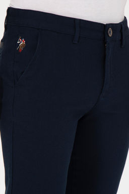 Erkek Slim Fit Lacivert Kanvas Pantolon