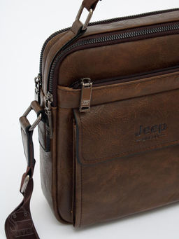 Сумка мужская 8805-2 brown Jeep - S-style фото 4